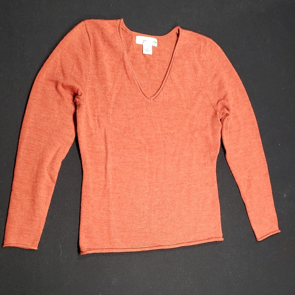 Marisa Christina Orange V-Neck Sweater